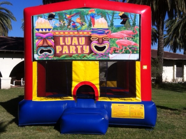 Tropical Luau Themed Bounce House Rental