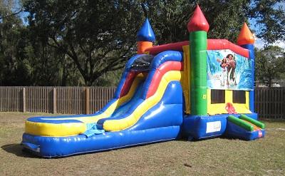 Moana Multi Colored 5 In 1 Castle Combo Bounce House Tampa Bounce A Lot Inflatables Tampa Party Rentals