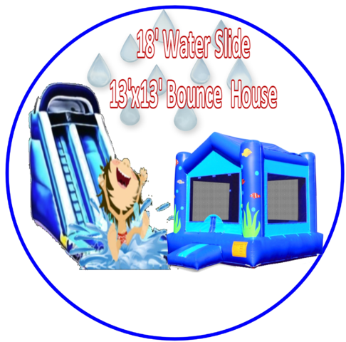 Package: 18' Water & Fish Bounce House