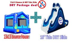 PACKAGE: DRY Tide slide & Ocean Bounce house