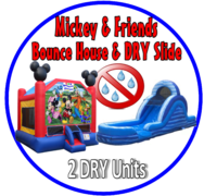 PACKAGE: Mickey Bounce & 12' DRY Slide Package