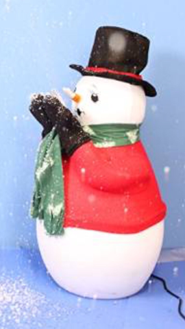 Snow Blowing Snowman