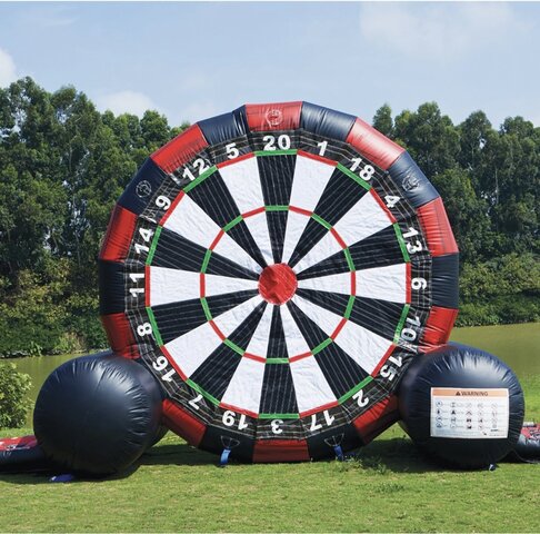 Soccer darts inflatable game