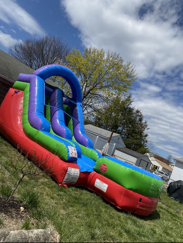 13ft retro rainbow water slide