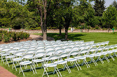 White chairs set up fee