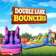 Double lane slides with bouncer combos