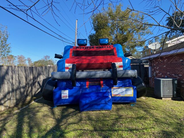 Monster truck bounce house rental