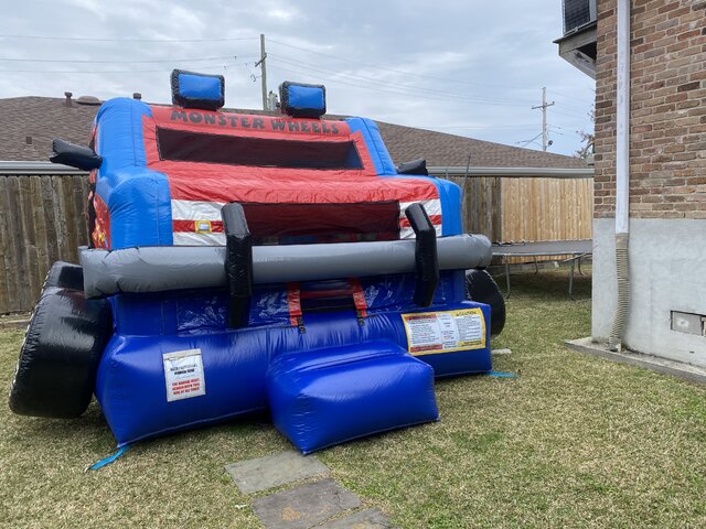 Monster truck bounce house rental