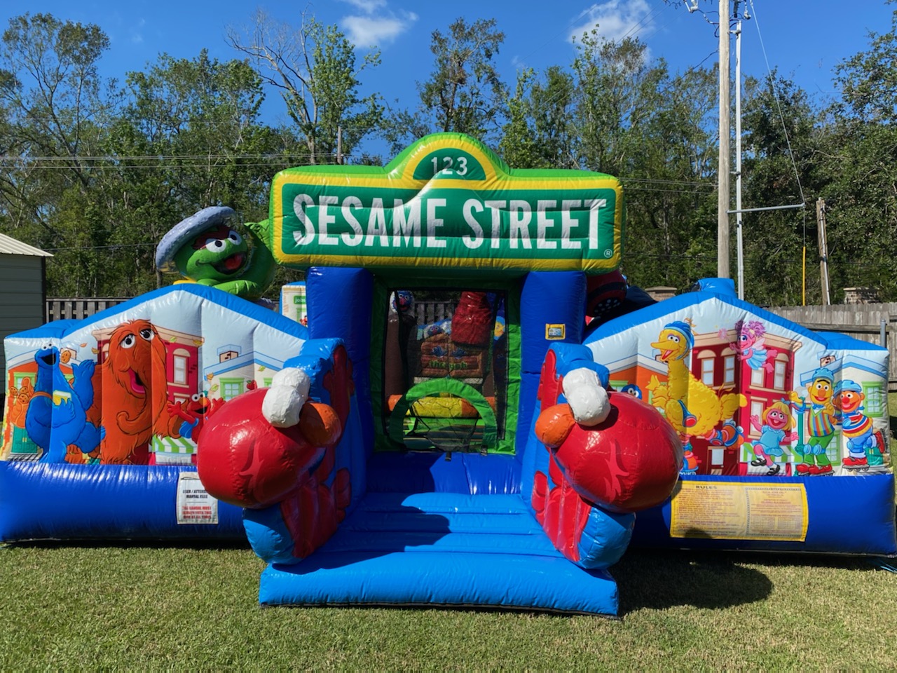Sesame Street inflatable toddler bouncer rental