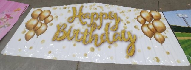 Happy Birthday Glitter panel