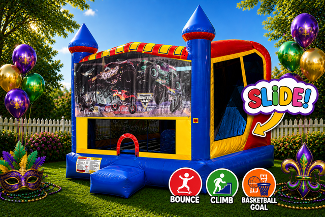 Monster Truck (2) 4in1 Inflatable Bounce House Combo