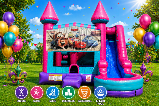 Cars Inflatable Pink Combo 7in1