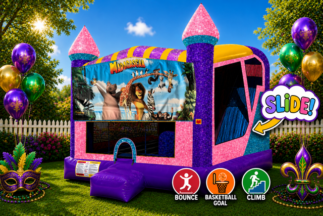 Madagasgar 4in1 Combo Bouncer Pink