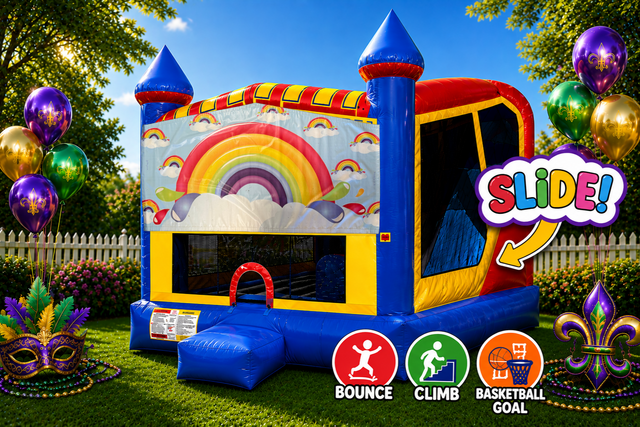 Rainbows 4in1 Inflatable Bounce House Combo