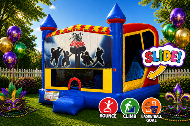 Ninjas 4in1 Inflatable Bounce House Combo