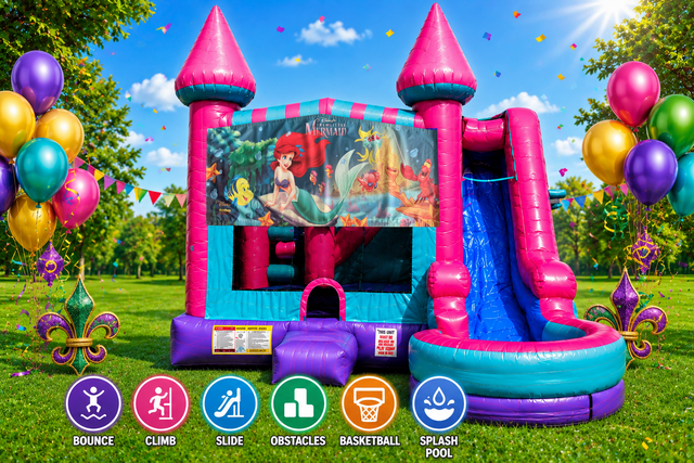Little Mermaid Inflatable Pink Combo 7in1