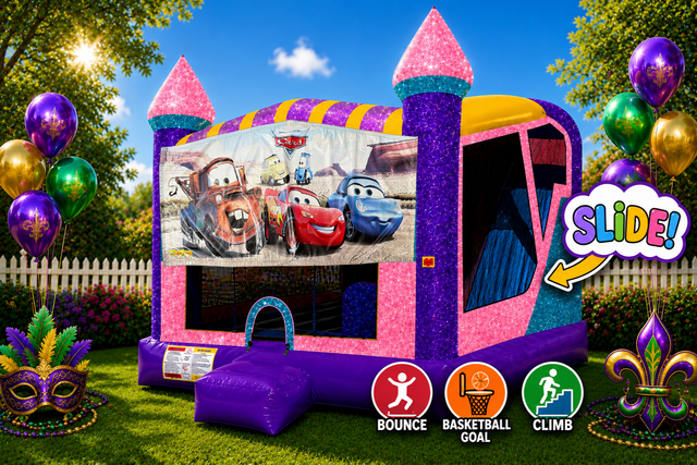 Cars 4in1 Combo Bouncer Pink