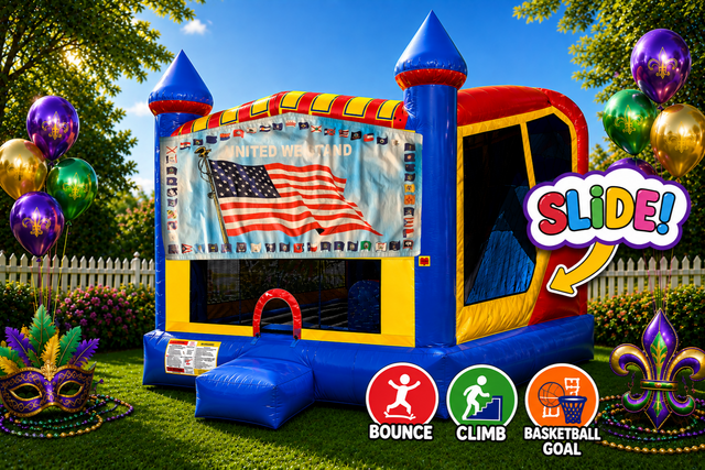 Patriotic 4in1 Inflatable Bounce House Combo