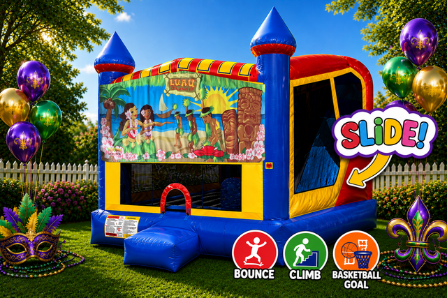 Luau 4in1 Inflatable Bounce House Combo
