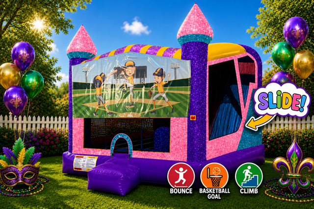 Baseball 4in1 Combo Bouncer Pink