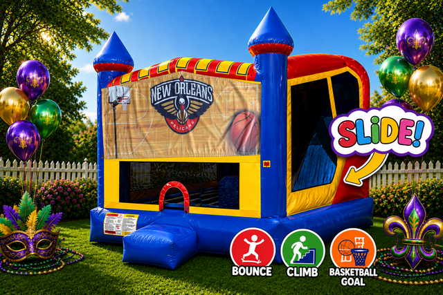New Orleans Pelicans 4in1 Inflatable Bounce House Combo