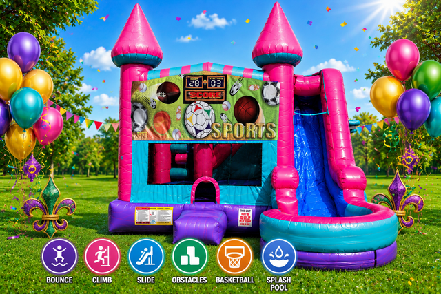 Sports Inflatable Pink Combo 7in1