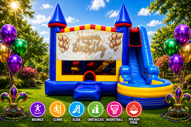 Happy Birthday Glitter Inflatable Combo 7in1