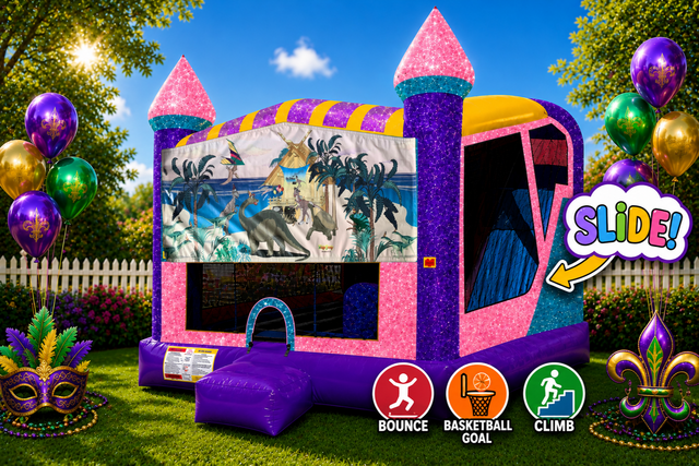 Dinosaurs 4in1 Combo Bouncer Pink