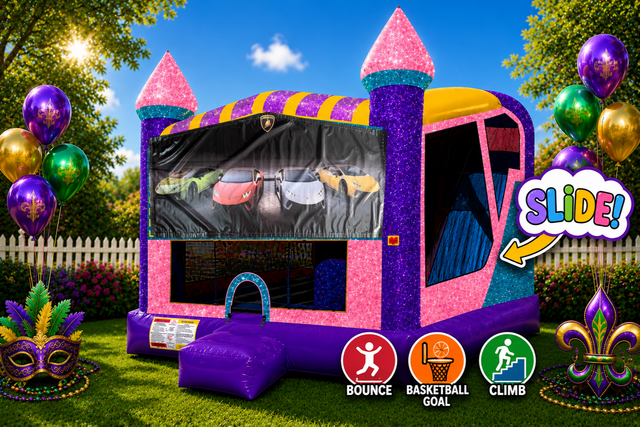 Lamborghini 4in1 Combo Bouncer Pink