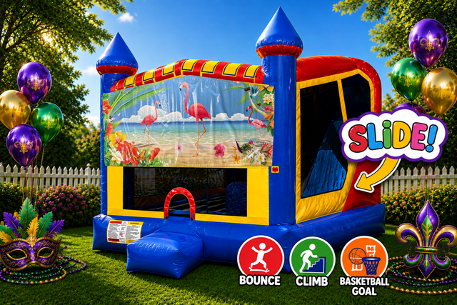 Flamingos 4in1 Inflatable Bounce House Combo