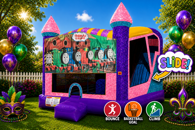 Train 4in1 Combo Bouncer Pink
