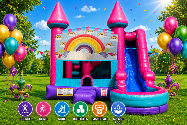 Rainbows Inflatable Pink Combo 7in1 