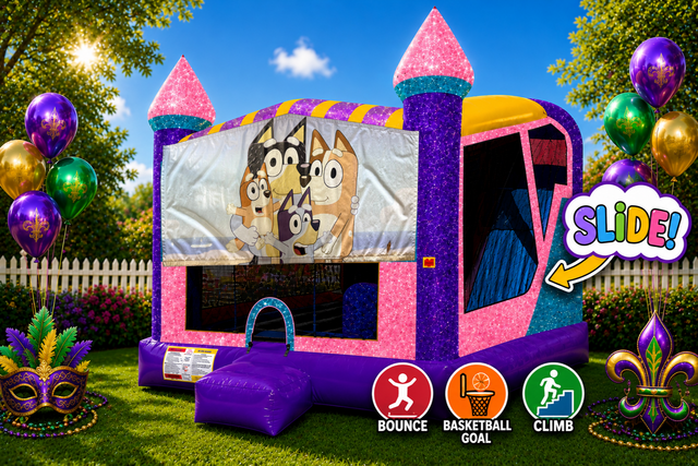 Bluey 4in1 Combo Bouncer Pink