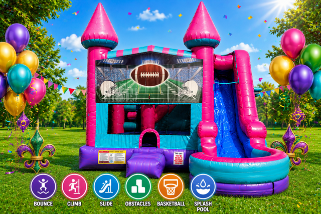 Football Inflatable Pink Combo 7in1