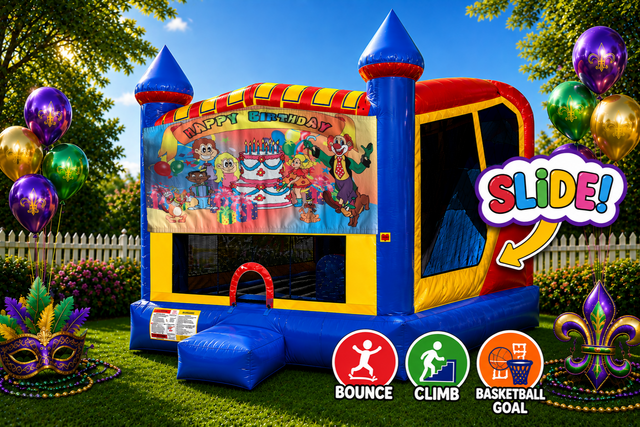 Happy Birthday Kids 4in1 Inflatable Bounce House Combo