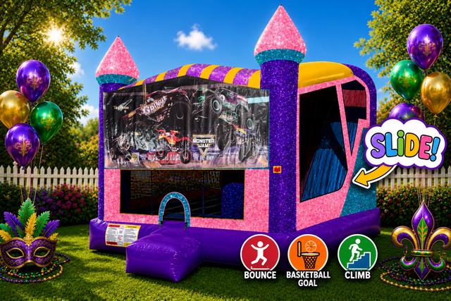 Monster Truck (2) 4in1 Combo Bouncer Pink