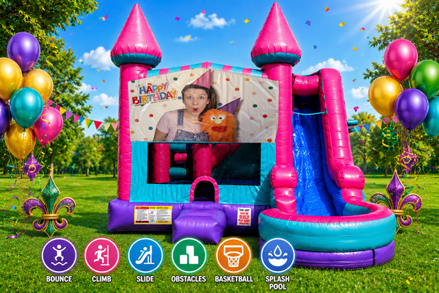 Ms. Rachel Inflatable Pink Combo 7in1 