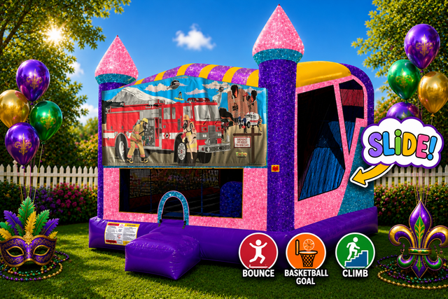 Firemen 4in1 Combo Bouncer Pink