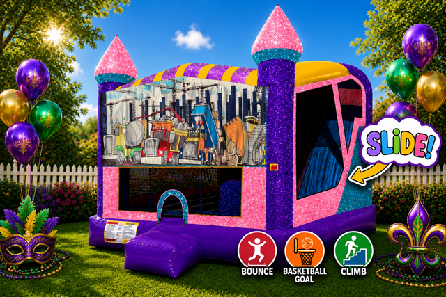 Construction 4in1 Combo Bouncer Pink