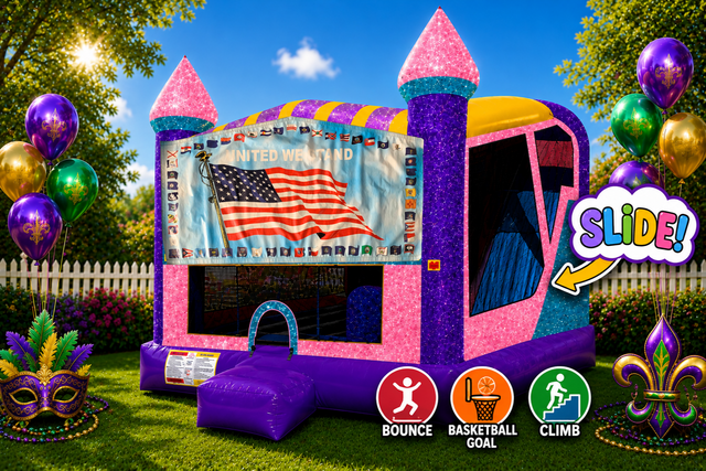 Patriotic 4in1 Combo Bouncer Pink