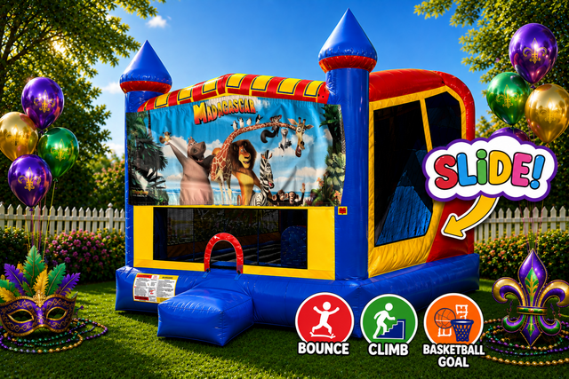Madagasgar 4in1 Inflatable Bounce House Combo