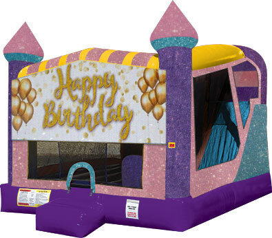 Happy Birthday Glitter4in1 Combo Bouncer Pink