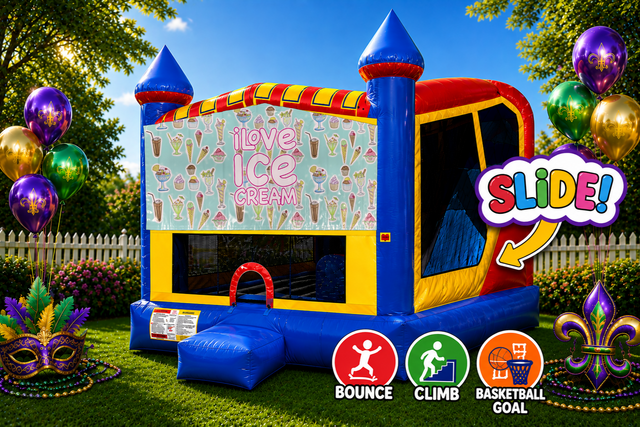 Ice Cream 4in1 Inflatable Bounce House Combo