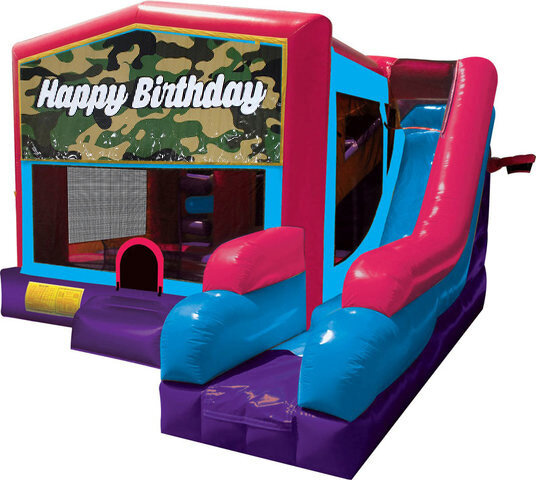 Happy Birthday Camo Inflatable Pink Combo 7in1