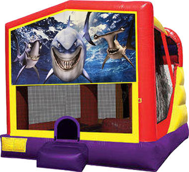 Shark 4in1 Inflatable Bounce House Combo