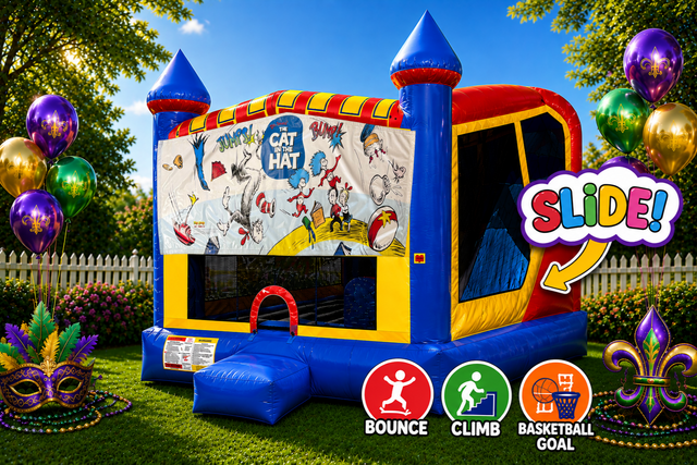 Cat in the Hat 4in1 Inflatable Bounce House Combo
