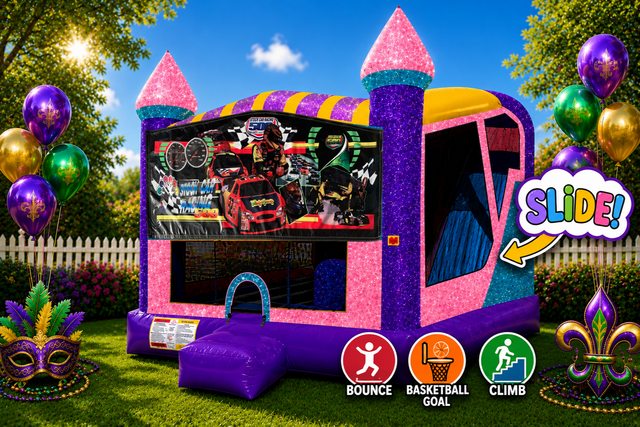 Race Cars 4in1 Combo Bouncer Pink