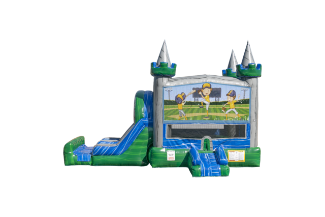 Baseball Emerald combo Double Lane Wet/Dry with Bounce House