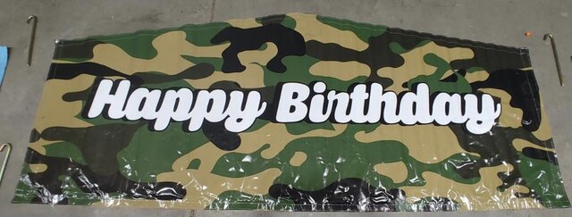 Happy birthday Camo panel