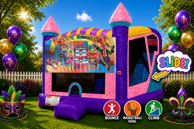 Happy Birthday Kids 4n1 Combo Bouncer (Pink)